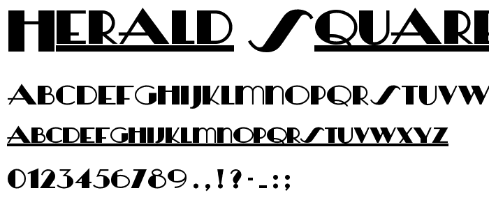 Herald Square NF font